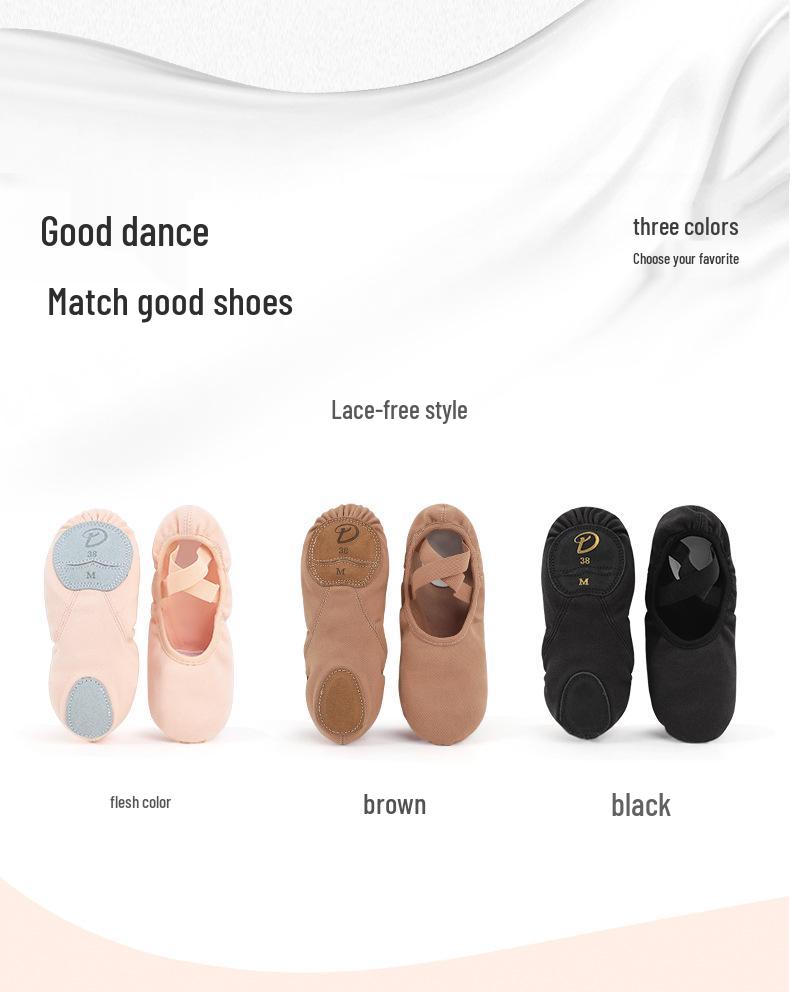 Women's Soft Sole Dance Shoes - Classical Chinese Ballet Practice Shoes for Children and Adults