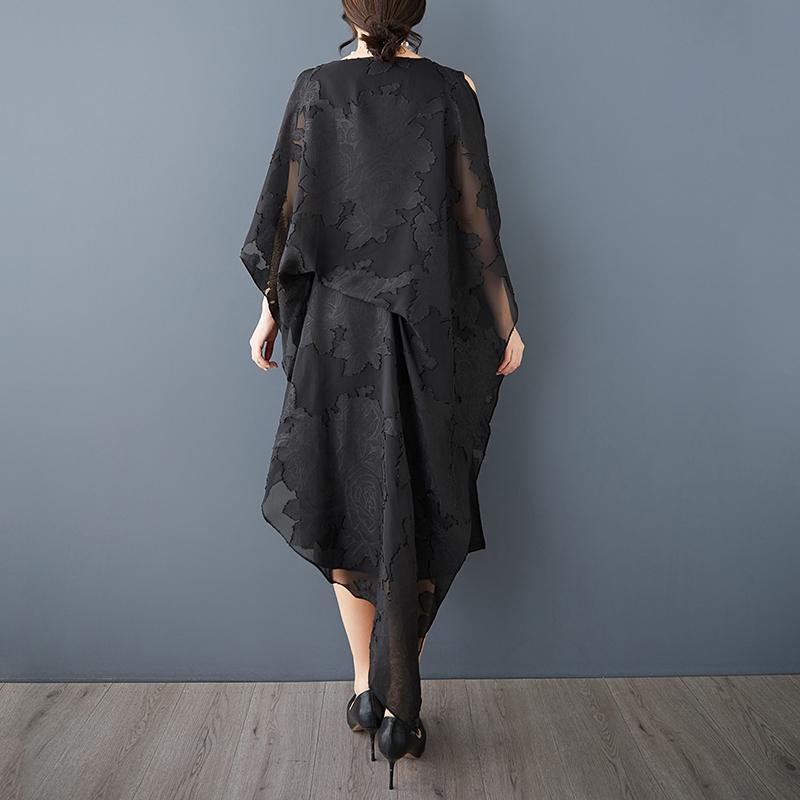 Kurzarm-Übergröße, Vintage-Kleid mit Blumenmuster, neu in Kleidern für Damen, lässig, locker, langes Sommerkleid