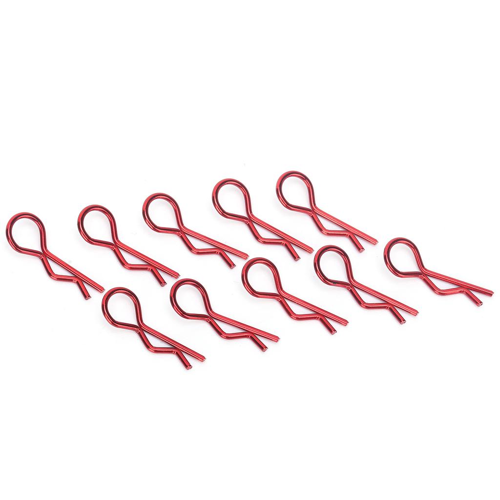 10Pcs RC Car Clip RShape Metal Body Clips Pins for 1/5 1/6 1/8 1/10 RC Car(Gold )