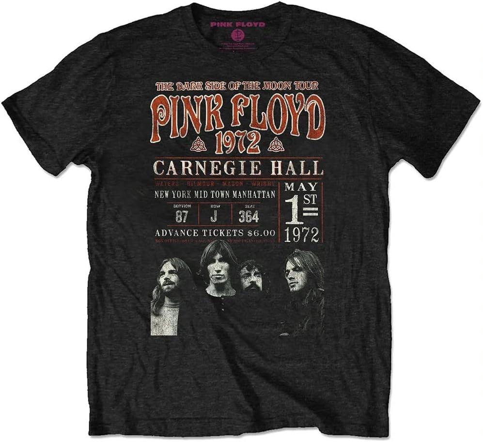 

Rock Off Футболка Pink Floyd Постер Carnegie Hall 1972 Новый Официальный Эко Мужская Черная Размер S S чёрный