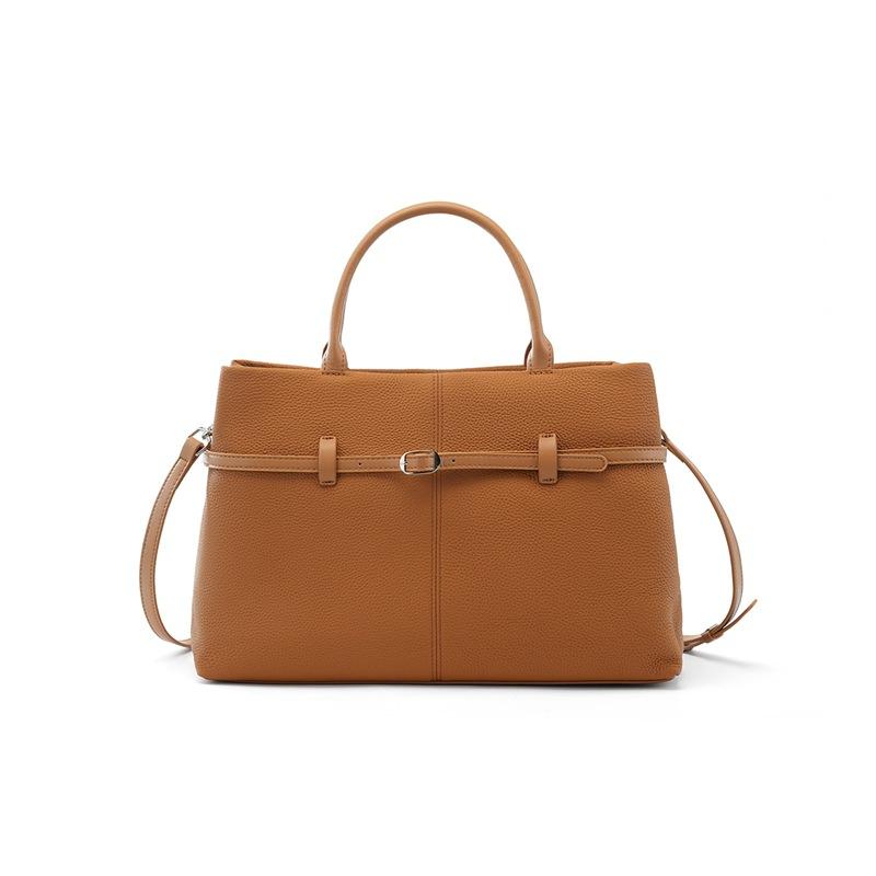 New Top Layer Cowhide Handbag with Large Capacity Genuine Leather for Women's Commuting Luxury Tote Bag