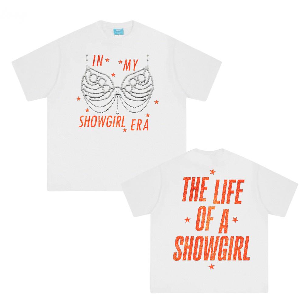 The Life of A Showgirl  Album Tee Singer's Same Style Short Sleeve 100%Cotton Fashion Comfortable Camisetas Tops Harajuku Summer Tee