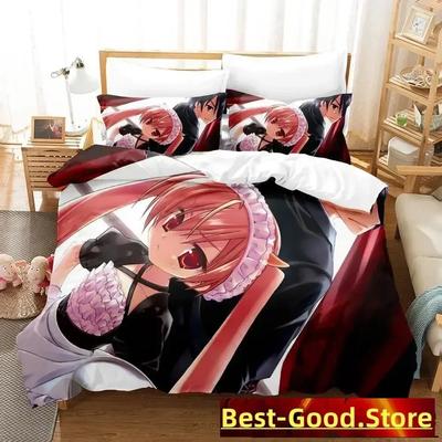 New Aria The Scarlet Ammo Bedding Set Cartoon Three-piece Set Adult Kid Bedroom Duvet Cover Sets 3D Print Kawaii