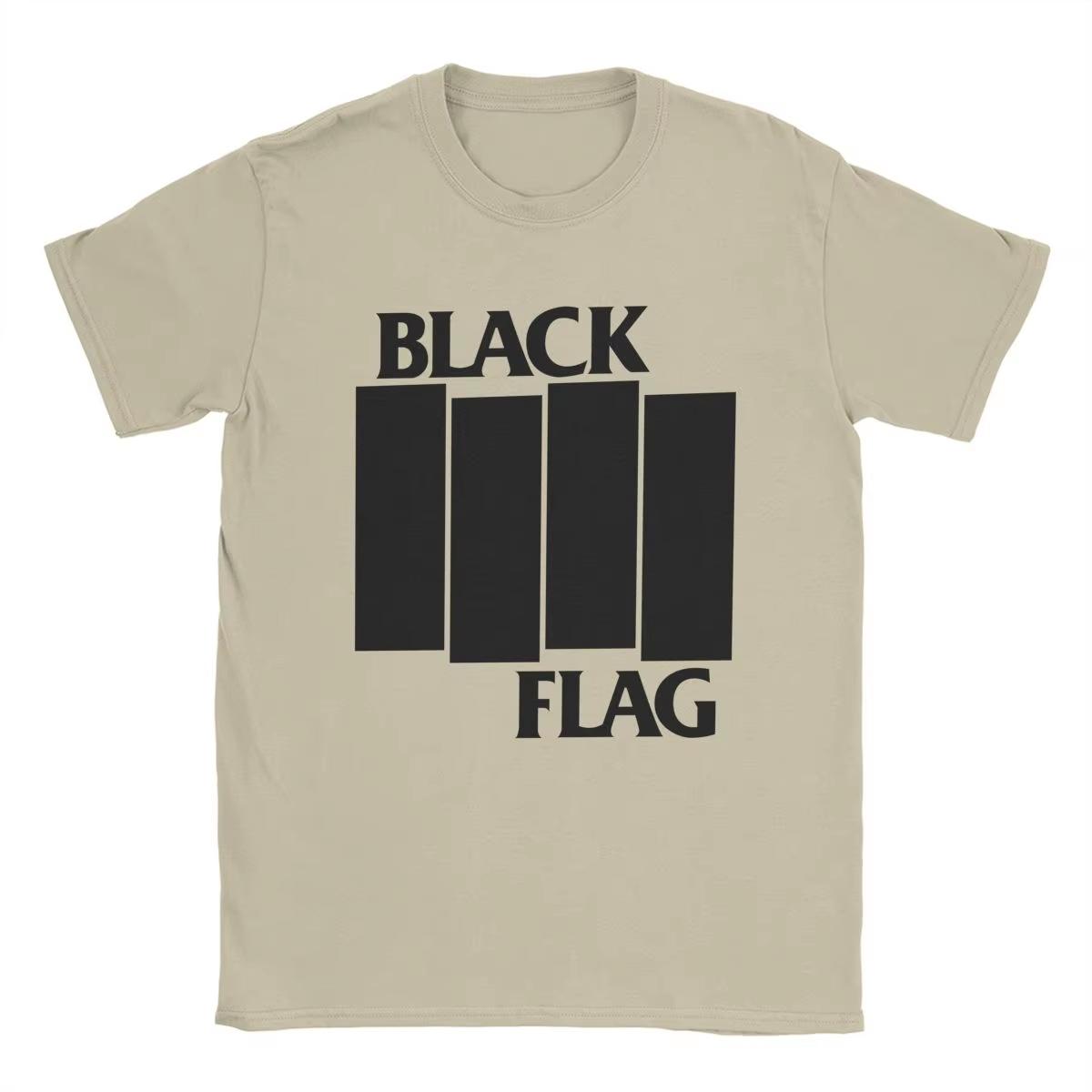 

Cool Black Flag Logo T-Shirt for Men O Neck Pure Cotton T Shirts Short Sleeve Tees Classic Tops 4XL