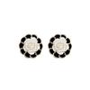 New Black Enamel Stud Earrings for Women White Acrylic Flower Korean Fashion Lovely Girls Ear Accessories Brincos 2025