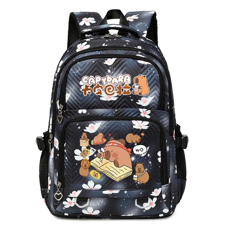 Zaino capiente con tracolla; set astuccio a tre pezzi per studenti