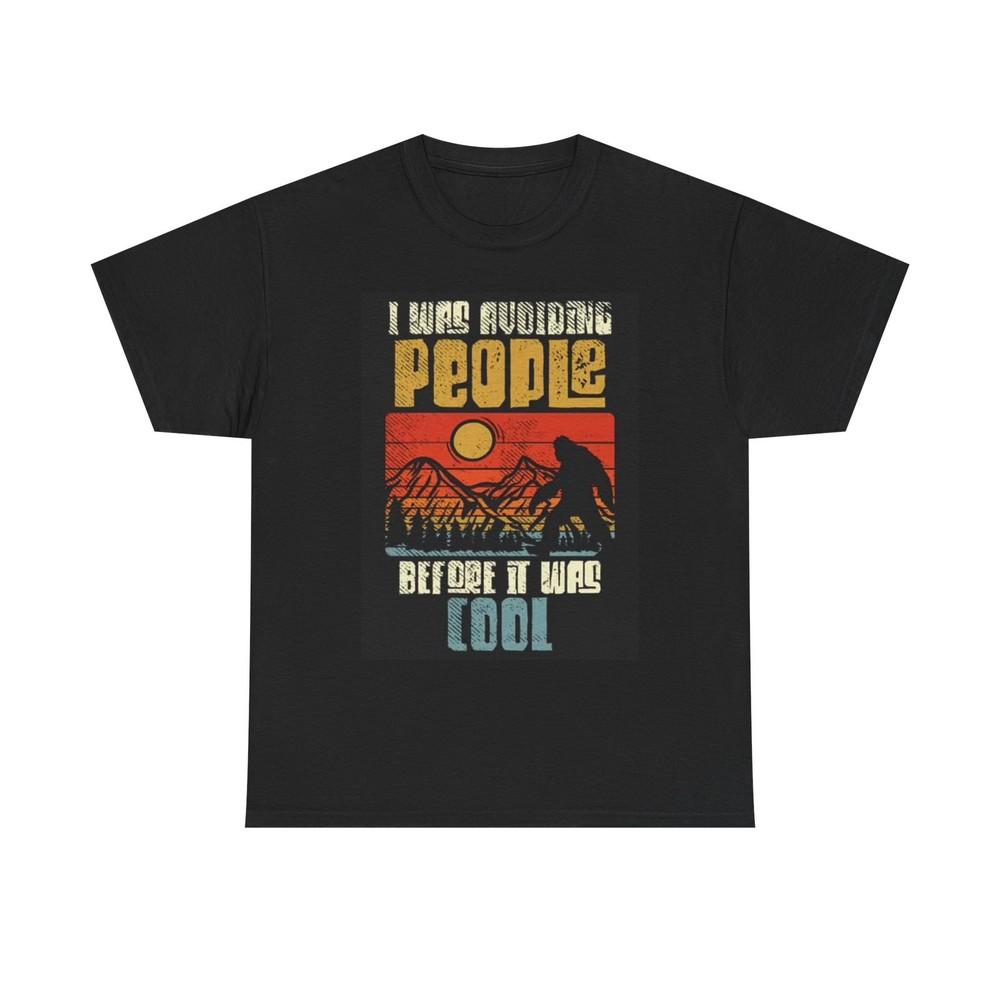 Big Foot T Shirt Funny Social Distance Mountain Outdoors Unisex Heavy Cotton Tee Unisex T-Shirt L