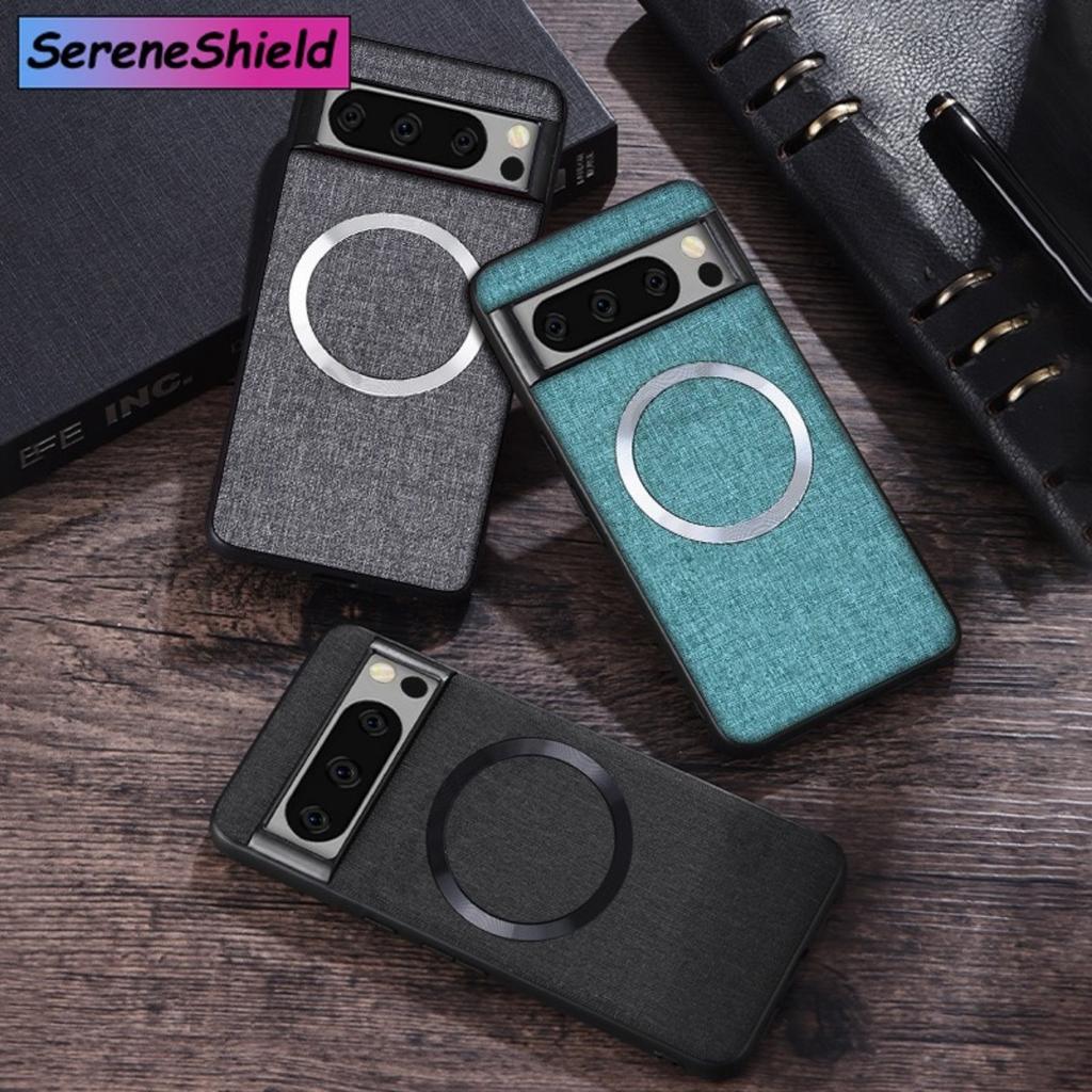 Per Custodia in Tessuto per Magsafe per Google Pixel 9 8 7 6 Pro XL 7A 8A 6A Ricarica Wireless Magnetica Cover Sottile per Pixel 9Pro 8Pro