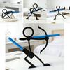 3D Schwarzer Stickman Krieger Stifthalter Plastik Lustige Stiftverzierung 3D Gedruckter Bleistifthalter Schüler