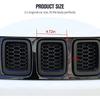 7PCS Car Carbon Fiber Grille Inserts ABS Front Grill Cover Frame Trims Kit  For Jeep Compass MP 2017-2020 Exterior Accessories