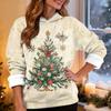 Women's Fashion Casual Long Sleeve Christmas Printed Hooded Sweatshirt