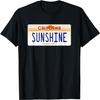 California Sunset Retro Sunshine 80s License Plate Men Women Kids T-Shirt