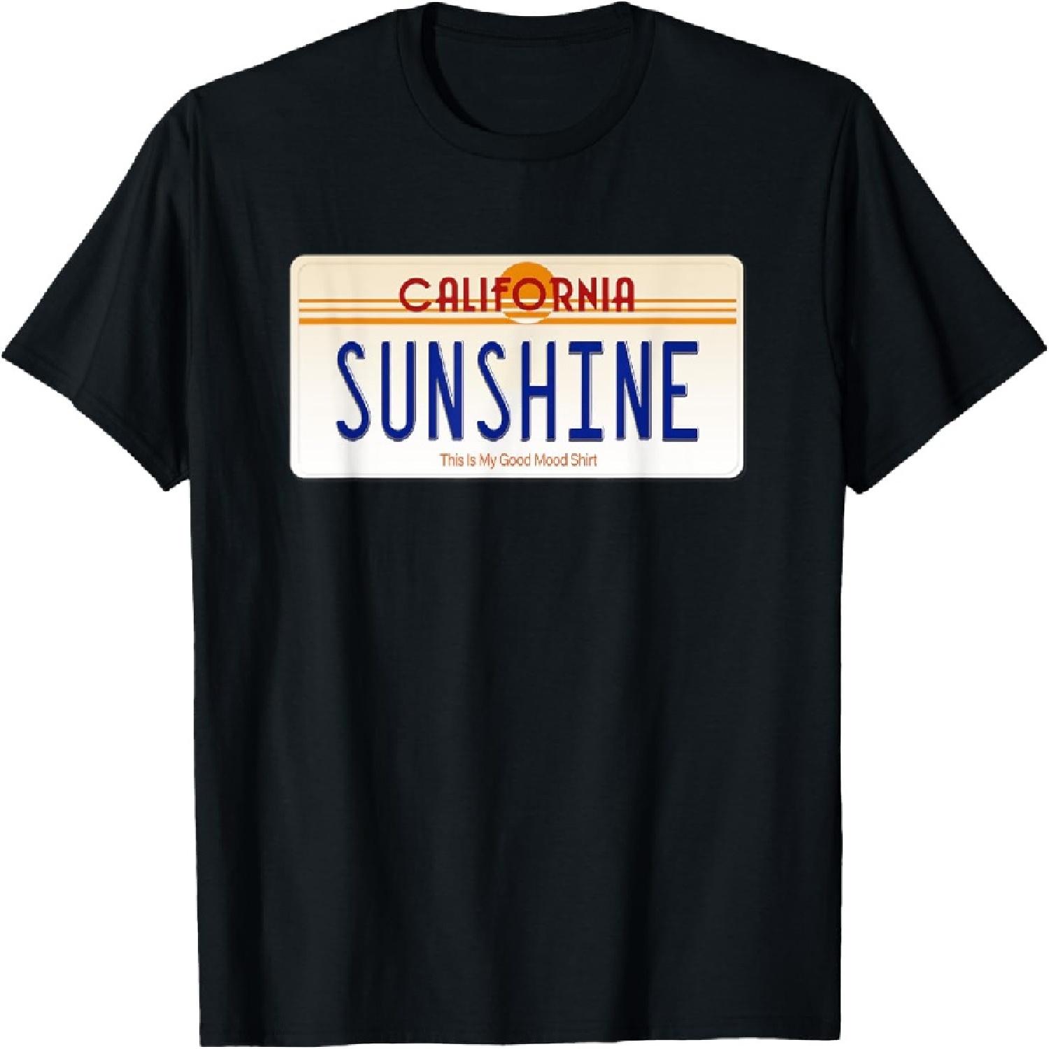 California Sunset Retro Sunshine 80s License Plate Men Women Kids T-Shirt S