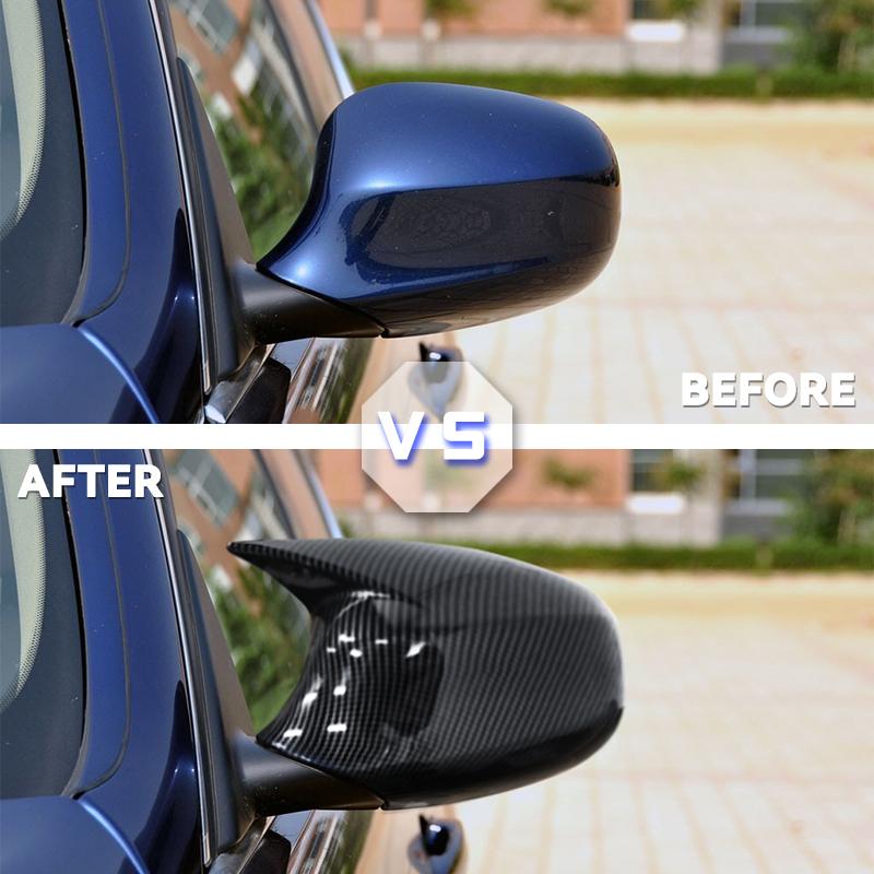 1pair Rear View Side Case Trim ABS Carbon Fiber Style Car Rearview Mirror Cover For BMW E87 E81 E82 E90 E91 E92 E93
