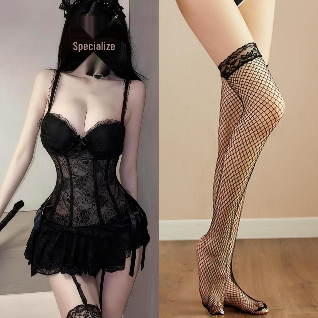Pure Desire Lace Strappy Lingerie Set - Temptation Pajamas for Small Chest