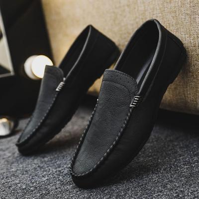 Soft Flat Leather Shoes for Men Round Toe Moccasin Black Loafers Man Casual Shoe Fashion 2025 Footwear Offer Designer Legitimate
