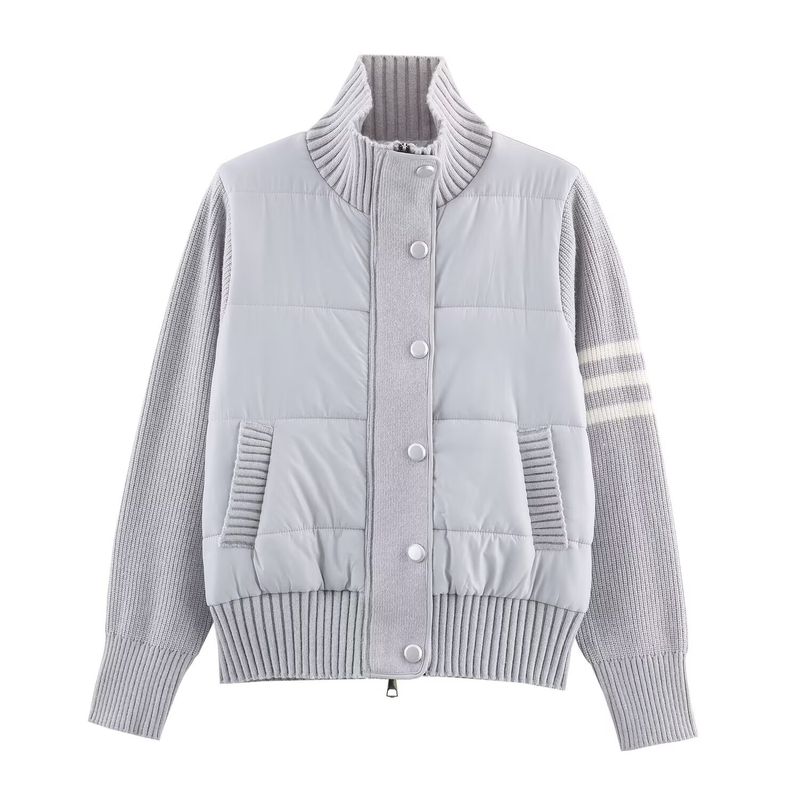 Za New Arrival Women's Clothing ZR Fashion Style Export Fashion All-Match Casual Knitting Stitching Jacket Outwear