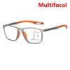 New Trendy TR90 Pochromic Multifocal Reading Glasses 3 in 1 Outdoor Bifocal Sunglasses Sports Anti Blue Near Far Eyeglasses