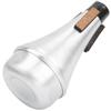 Trumpet Mute Straight Beginner Practice Silencer Universal Aluminum Alloy M25 Silver S