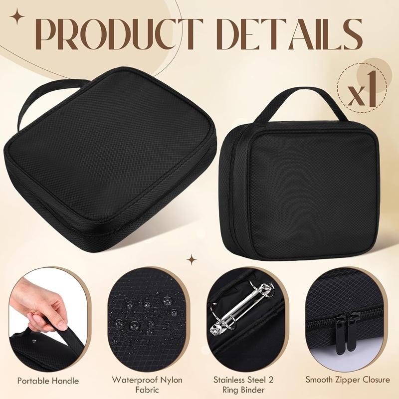 Travel Jewelry Organizer Bag Transparent Zippered Velvet Pouch Earring Ring Necklace Storage Case with Detachable Pages