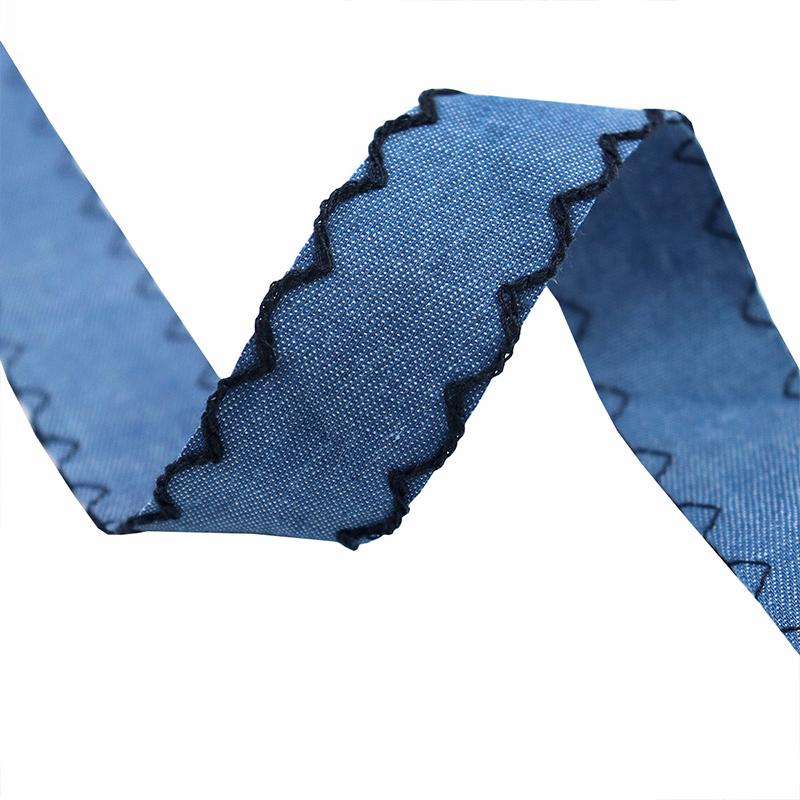 2m Denim Bordas Limpas DIY Fita Fácil de Cortar Tecido Vintage Acessórios Resistentes Flexível com Gancho Durável