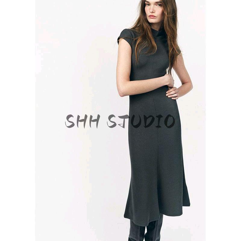 Spring New Women's Clothing Fashion Style Retro Waist-Controlled Soft Plaid Sleeveless Drop Shoulder Dress 5584174