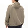 Anta Lightweight Hooded Zip-Up Logo Print Windbreaker Men Outerwear Khaki 952417604-3