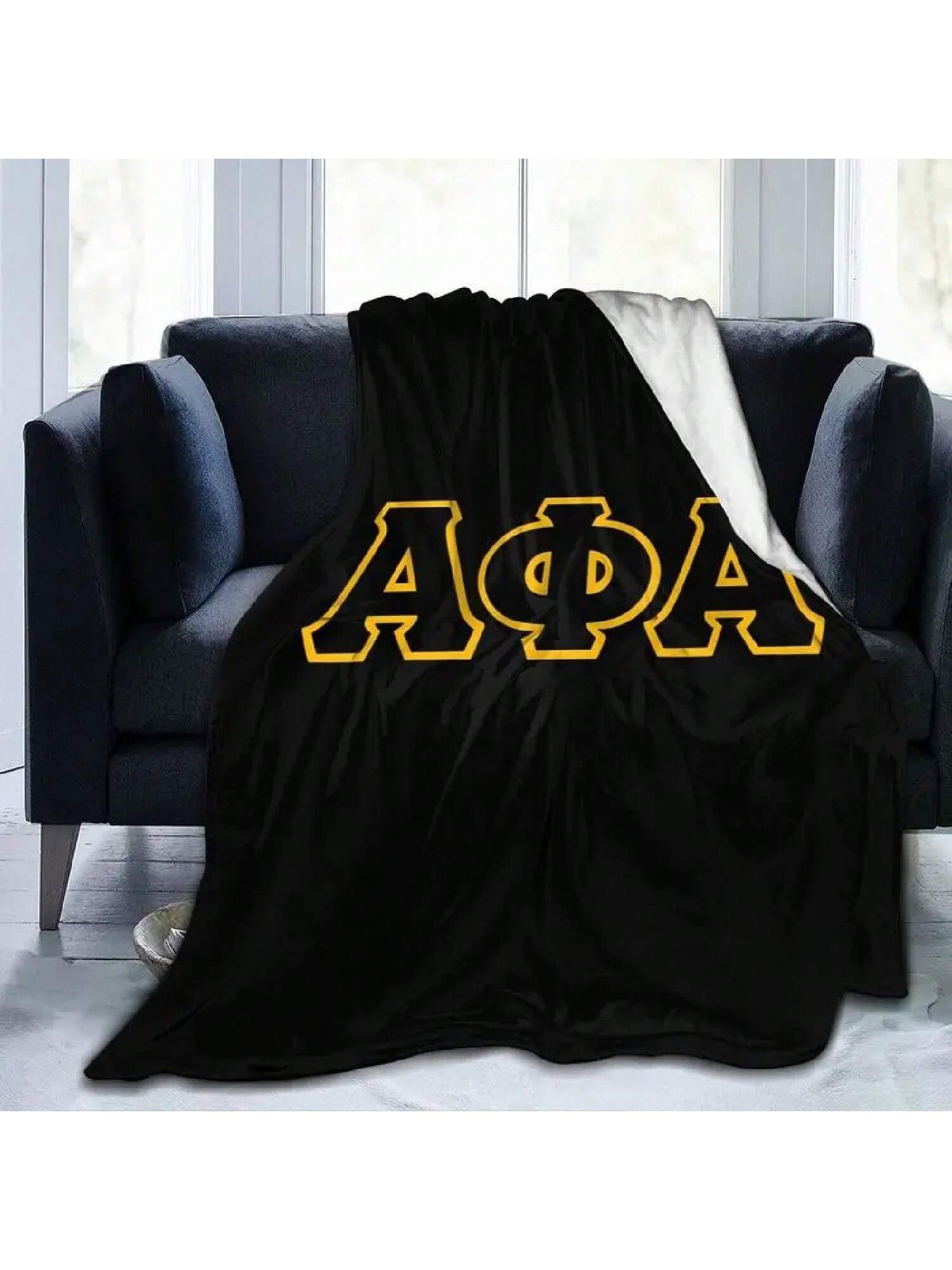 

Принт Альфа Фи Альфа Фланелевое Флисовое Одеяло Мягкое Теплое Легкое Уютное Не Скатывающееся Пушистое Плед-Одеяло Для Дивана Кровати Дивана 75X95CM серый