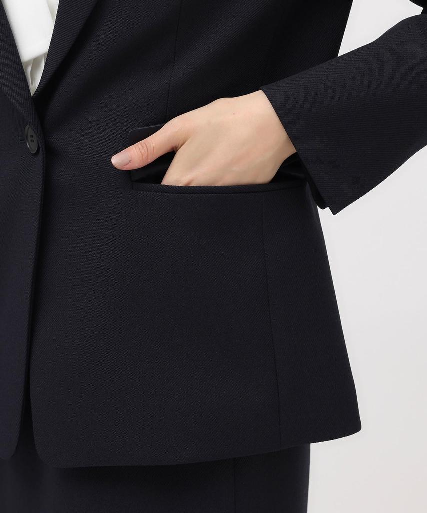 Untitled Worsted Calze Tailored Jacket Navy 02 Perfect for Entrance and Graduations (15349310) Women's (094) (M) - Commuting, Ceremonies,