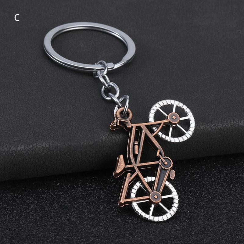3D Dreidimensionales Metall Fahrrad Schlüsselanhänger Rucksack Schlüsselanhänger Personalisierung Abenteuer Abzeichen Schlüsselanhänger Ring Geschenk