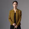 Women's High-End 48s Yangzi Fine Wool Cardigan, Solid Color, POLO Lapel Knit Jacket, Casual Spring/Autumn Style.