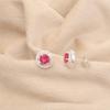 Pink Tourmaline Gemstone 925 Sterling Silver Jewelry Zircon Studs Earrings 0.41" CZE-8-4