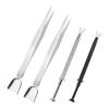 Pack of 4 Professional Aluminum Alloy Craft Tweezers And Grabber Tools For Jewelry Making Piercing Assistant