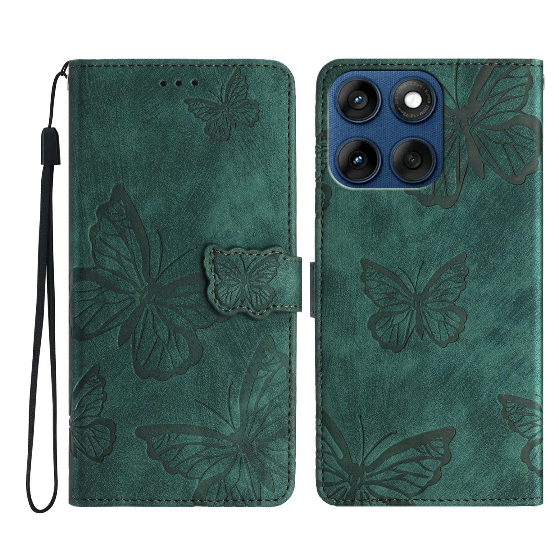 

Wallet Case for Motorola Edge 60 5G/60s 5G/60 Fusion 5G Butterfly Design Flip Leather Phone Cover Skin-Touch D