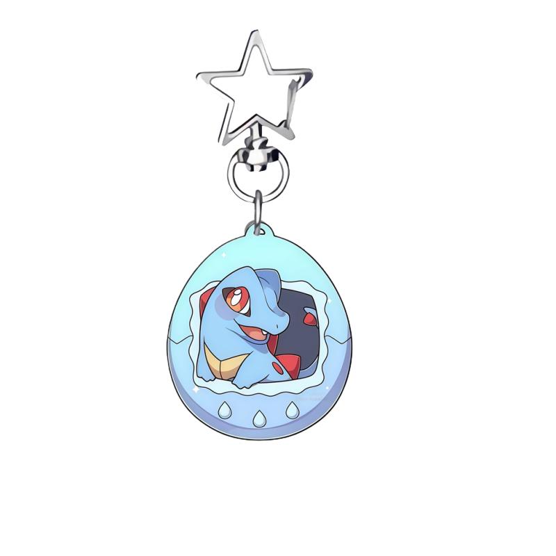 Anime Cartoons Acrylic Keychain for Mew Glaceon Sylveon Togepi Key Ring Self-Made Acrylic Key Buckle Student Backpack Pendant