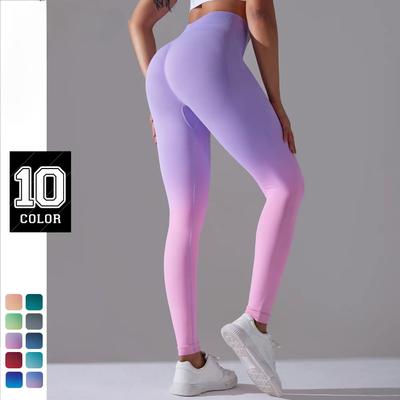 Ombre Scrunch Butt Seamless Leggings for Women High Waist Yoga Pants Push Up Gym Tights Workout Leggings Sport Women Fitness