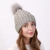 Dámska plyšová čiapka zo zhrubnutej vlny jeseň zima vonku chladuvzdorná pletená čiapka udržujúca teplo