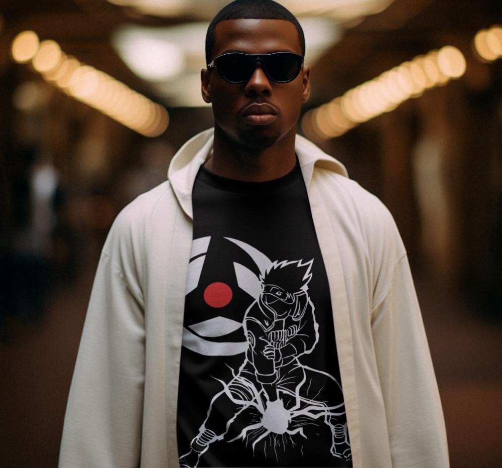 

Naruto Shirt Sharingan Kakashi Hatake Akatsuki Anime Herren Baumwolle 4XL