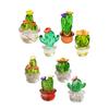4Pcs Novelty Realistic Collectible Compact Dorm Office Cactus Figurine Bonsai Ornament for Household