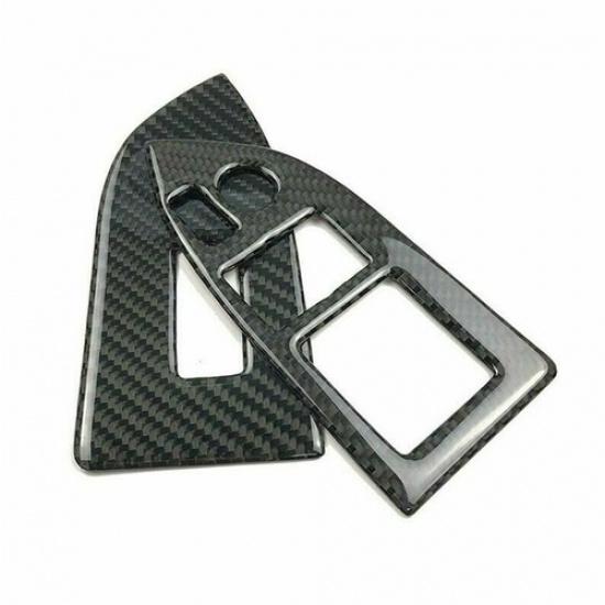 Interior Window Switch Button Carbon Fiber Cover Trim For Subaru BRZ Toyota 86