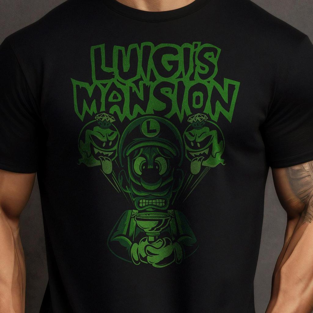 Luigi's Mansion Retro T-Shirt and kids tshirt | Vintage Gamer Horror Tee