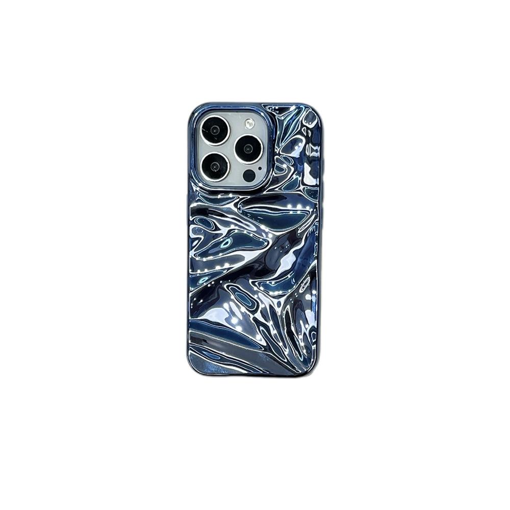 3D Electroplated Water Ripple Pattern Phone Case For 17 Air 16 15 14 13 12 11 Pro Max 15pro Soft Shockproof Back Cover