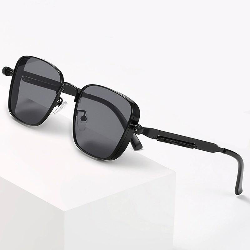 New European and American Retro Box Edging Steam Punk Men's Sunglasses With Personalized Metal Springs Indian sunglasses