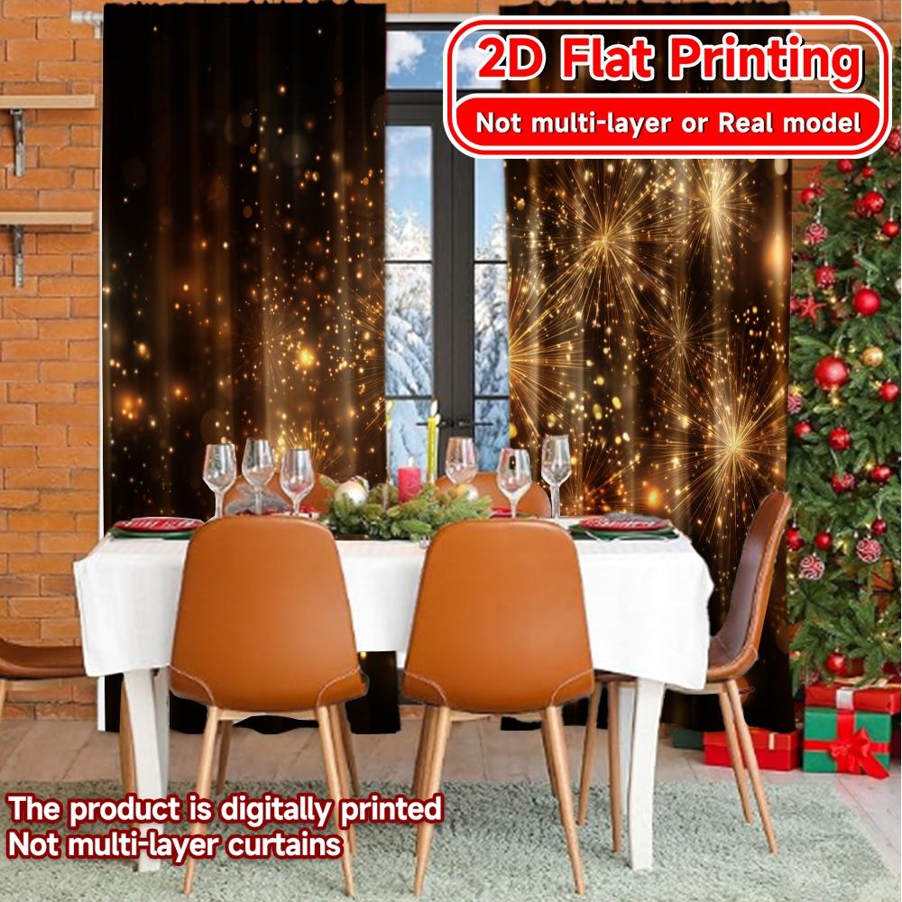 Set Of 2 Modern Flat Printing Goldencelebration Minimalist Curtains Prints Room Decor Curtain Light Filtering Polyester