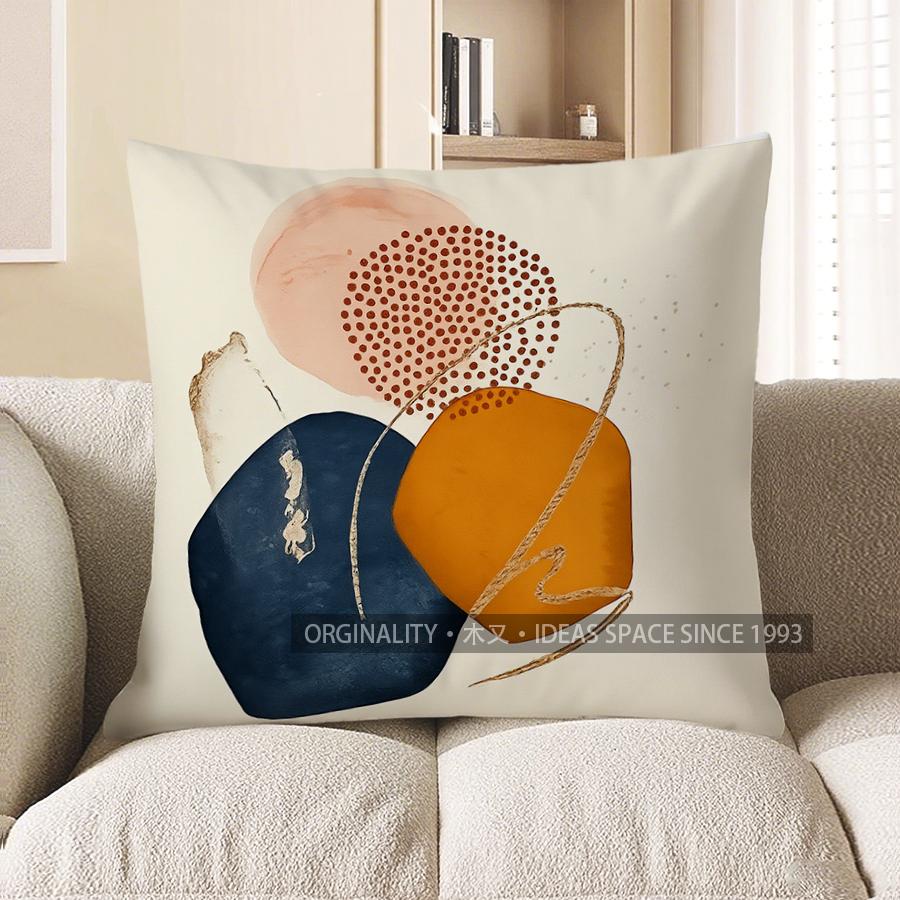 Home Decor Abstract Geometric Pattern Digital Print Pillow Pattern Cushion Cover Suitable For Sofa Bedroom Car Pillow Cover