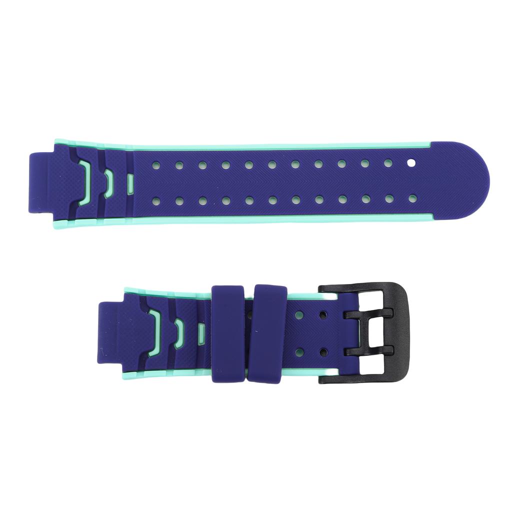 15mm Kids Smart Watch Band Water Proof Soft Silicone Replacement Strap for Running Hiking Sports Blue Green