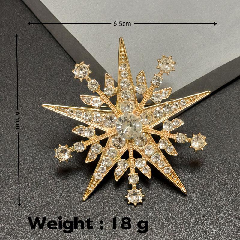 2024 Luxury Rotating Snowflake Brooch: Trendy & Versatile Accessory for Suits