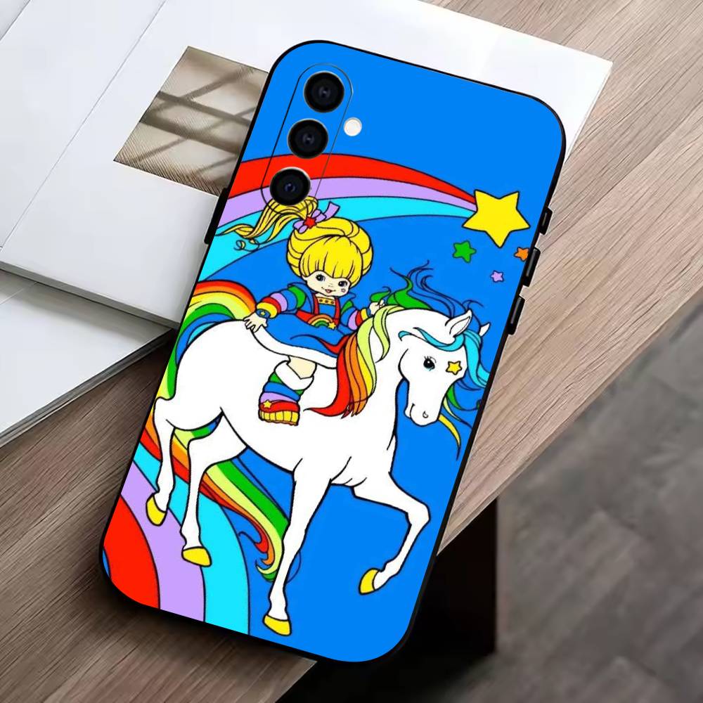 Color Kids Rainbow Brite Phone Case For Samsung Galaxy A73,A72,A71,A70,A53,A52,A51,Others Soft Black Cover