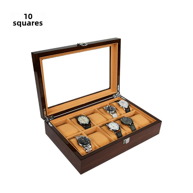 Aufbewahrungsbox für Holzuhren - Erhältlich mit 3, 5, 6, 8, 10 und 12 Fächern zur Ausstellung und Präsentation