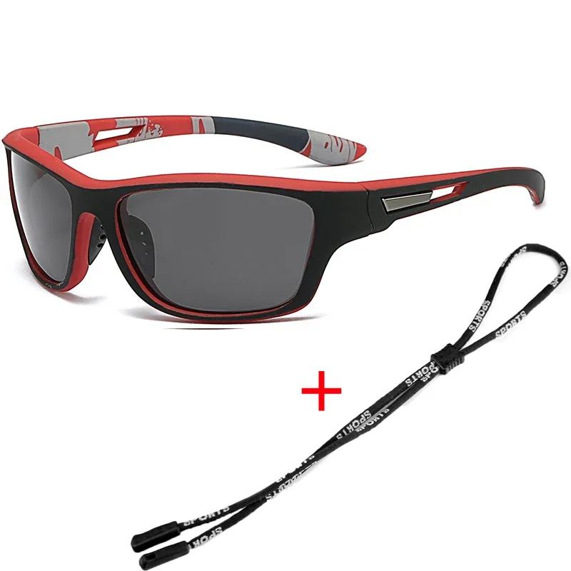 Men's Polarized Sport Sunglasses with Rope Fashion Ultralight Colorful Film Sunglasses Outdor Dust-proof Cycling Sunglasses